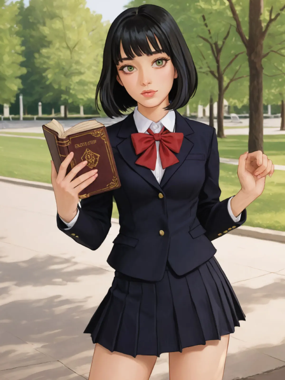 Eyes Meet in the Park — black average AI girlfriend roleplay scenario | LovePlay AI