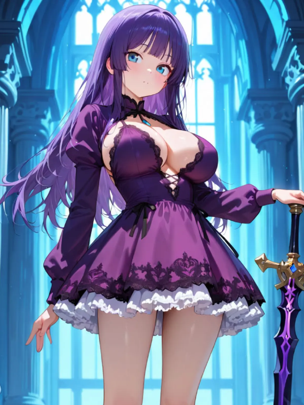 Beyond the Contract — purple curvy AI girlfriend roleplay scenario | LovePlay AI